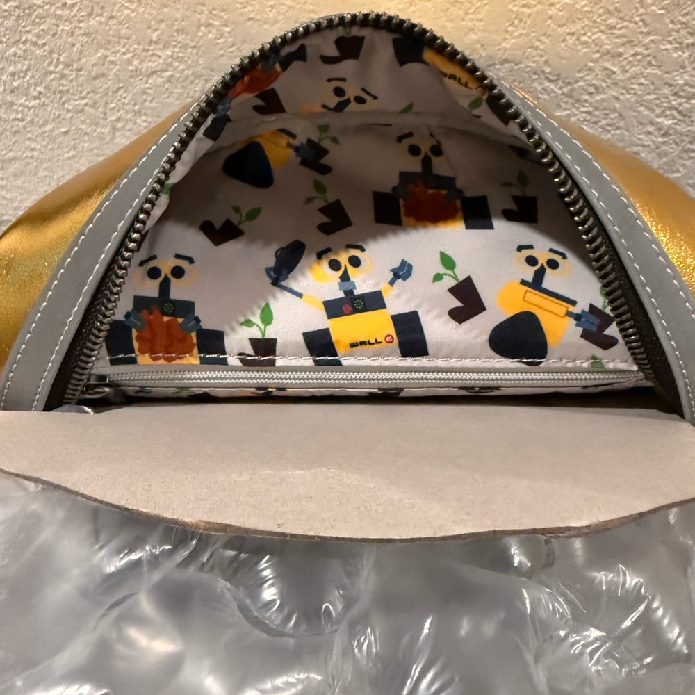 Loungefly Disney Pixar Wall-E Metallic Mini Backpack and Wallet Exclusive - Picture 6 of 8
